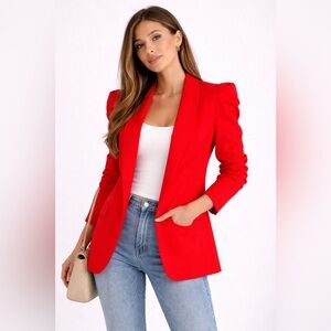 Vibrant Red Women's Blazer